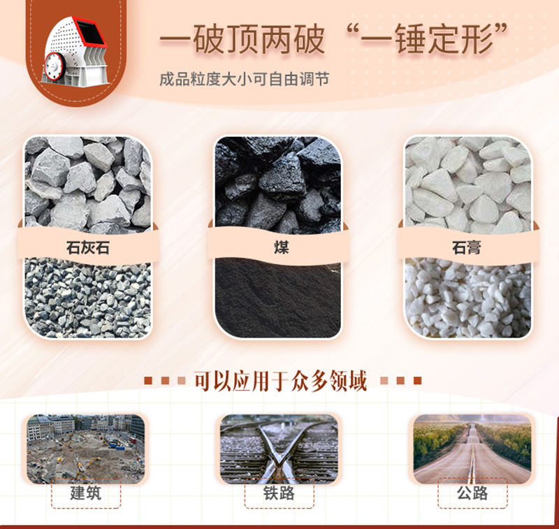錘破一機兩用，可自成一條生產線